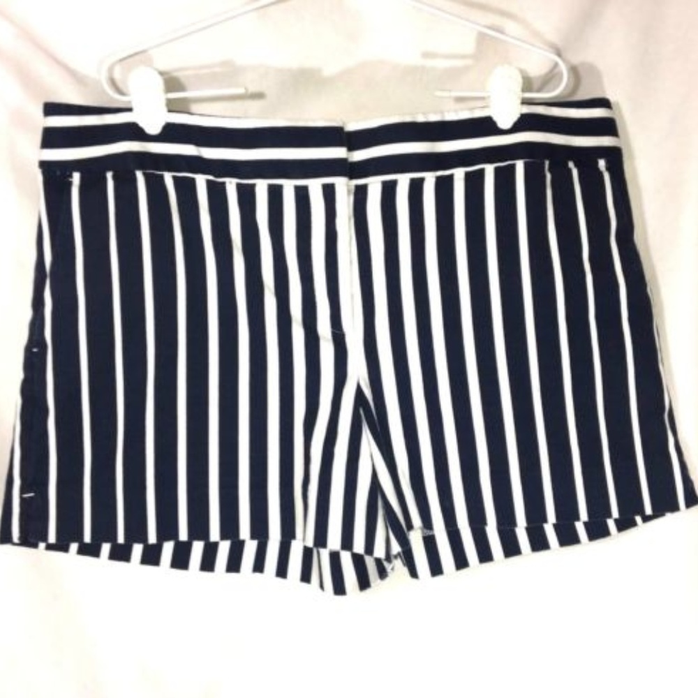 Ann Taylor Loft Shorts Size 14 Blue White Stripe